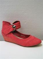 Smart sko med velcro-rem, r�d, 36-41